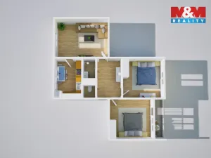 Prodej bytu 3+1, Ústí nad Labem - Severní Terasa, Svojsíkova, 68 m2