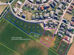 Prodej pozemku pro bydlení, Hrušovany u Brna, Pod Střediskem, 875 m2