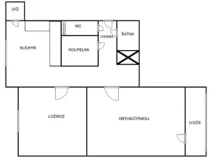 Pronájem bytu 2+1, Roudnice nad Labem, Hornická, 60 m2