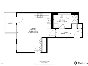 Pronájem bytu 1+kk, Praha - Kamýk, Hodkovická, 35 m2