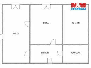 Prodej bytu 2+1, Chropyně, Nádražní, 43 m2