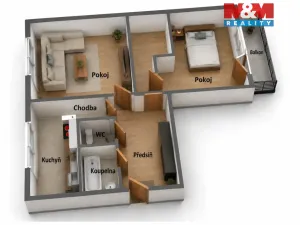 Prodej bytu 2+1, Rokytnice v Orlických horách, U Nádraží, 57 m2