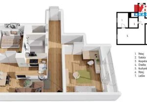 Prodej bytu 3+kk, Sedlčany, U Školky, 54 m2