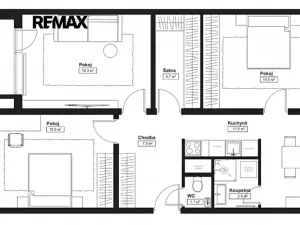 Prodej bytu 3+1, Praha - Zličín, Nedašovská, 80 m2