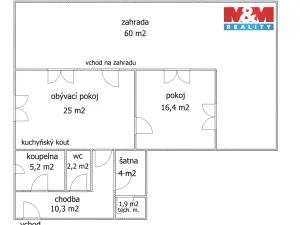 Pronájem bytu 2+kk, Kostelec nad Černými lesy - Kostelec nad Černými Lesy, Osadní, 65 m2