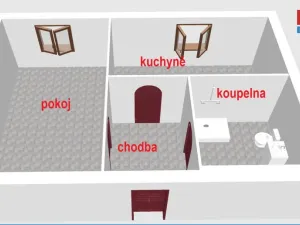 Pronájem bytu 1+1, Opočno, Krátká, 32 m2