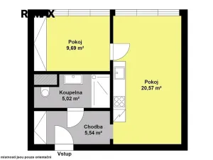 Pronájem bytu 2+kk, Kolín, Žižkova, 44 m2