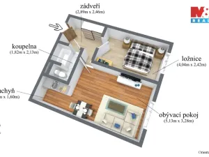 Prodej bytu 2+kk, Lom - Loučná, Libkovická, 42 m2
