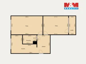 Prodej bytu 2+1, Hranice, U pošty, 61 m2