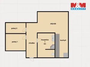 Pronájem bytu 3+kk, Opočno, Krátká, 62 m2