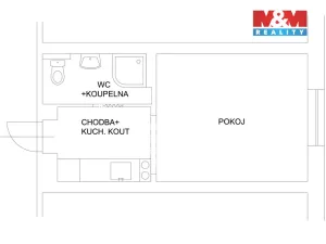 Pronájem bytu 1+kk, Zlín, Kvítková, 23 m2