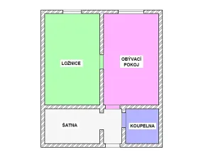 Prodej bytu 2+kk, Úpice, Národní, 46 m2