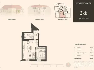 Prodej bytu 2+kk, Praha - Nusle, V Horkách, 46 m2