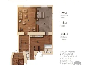 Prodej bytu 2+1, Brno - Staré Brno, Pekařská, 83 m2