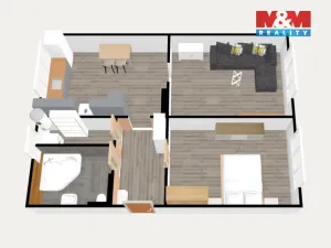 Prodej bytu 2+1, Chodov, Horní, 60 m2