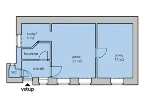 Pronájem bytu 2+kk, Brno, Kabátníkova, 52 m2