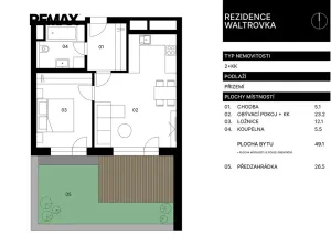 Pronájem bytu 2+kk, Praha - Jinonice, Kloudova, 50 m2