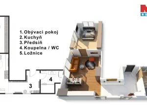 Prodej bytu 2+kk, Stochov, Zahradní, 62 m2
