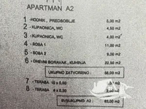 Prodej bytu 3+kk, Novalja, Chorvatsko, 59 m2