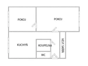 Prodej bytu 2+1, Sokolov, Sokolovská, 49 m2