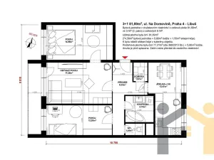 Prodej bytu 3+1, Praha - Libuš, Na domovině, 80 m2