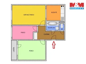 Prodej bytu 3+kk, Zruč nad Sázavou, sad Míru, 63 m2