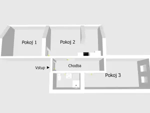 Pronájem bytu 3+1, Ostrava, Oblá, 70 m2