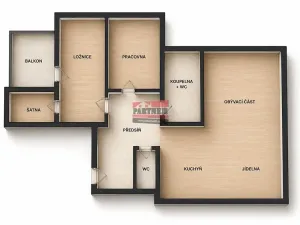 Pronájem bytu 3+kk, Tábor, Janáčkova, 94 m2