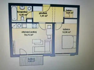 Pronájem bytu 2+kk, Milovice, Kaštanová, 49 m2