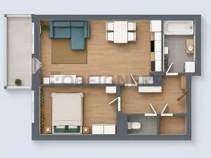 Pronájem bytu 2+kk, Praha - Žižkov, V zahrádkách, 52 m2
