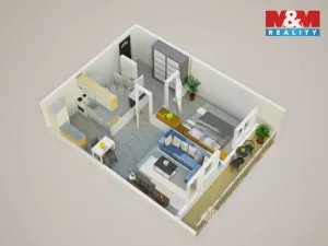 Prodej bytu 2+kk, Teplice - Trnovany, Trnovanská, 48 m2
