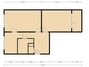 Pronájem bytu 2+1, Klášterec nad Ohří - Miřetice u Klášterce nad Ohří, Jana Ámose Komenského, 60 m2