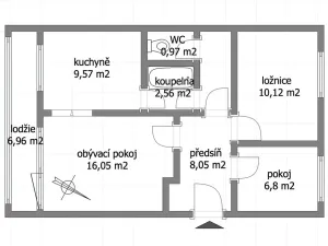 Prodej bytu 3+1, Praha - Nusle, Děkanská vinice II, 56 m2