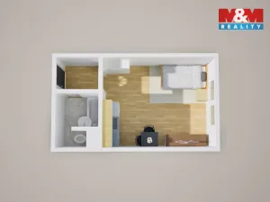 Prodej bytu 1+kk, Teplice - Řetenice, Bratislavská, 21 m2