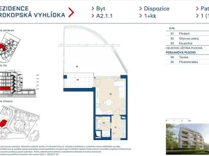 Prodej bytu 1+kk, Praha - Jinonice, Radlická, 29 m2