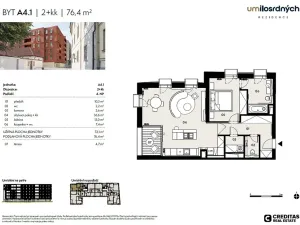 Pronájem bytu 2+kk, Praha - Staré Město, U milosrdných, 72 m2