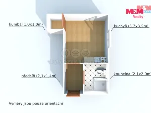 Pronájem bytu 1+kk, Chrást, Kolmá, 30 m2