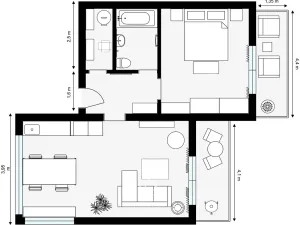 Prodej bytu 2+kk, Buštěhrad, Ořešín, 52 m2