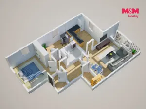 Prodej bytu 2+1, Ústí nad Labem - Neštěmice, Sibiřská, 57 m2