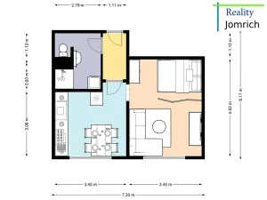 Pronájem bytu 1+1, Chrastava, Střelecký vrch, 36 m2