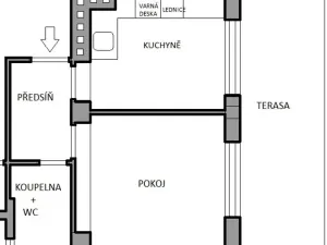 Pronájem bytu 2+kk, Praha - Vinohrady, náměstí Jiřího z Lobkovic, 35 m2