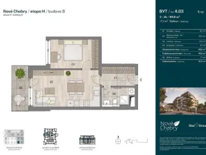 Prodej bytu 2+kk, Praha - Dolní Chabry, Krbická, 49 m2