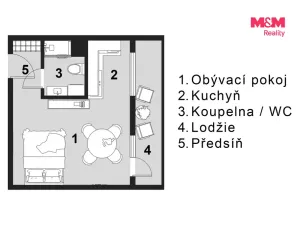 Prodej bytu 1+1, Slaný, Všehlušická, 26 m2