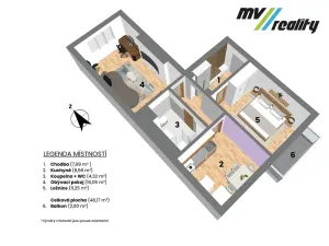Prodej bytu 2+1, Milovice, Braniborská, 48 m2
