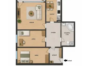 Prodej bytu 3+1, Ústí nad Labem, U Pivovarské zahrady, 64 m2