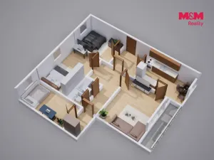Prodej bytu 4+1, Teplice - Prosetice, Na konečné, 82 m2