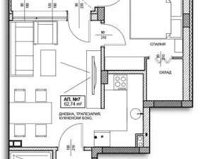 Prodej bytu 2+kk, Pomorie, Bulharsko, 62 m2