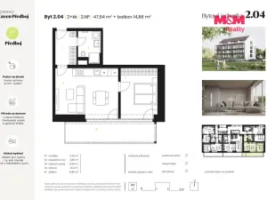 Prodej bytu 2+kk, Předboj, Ke Tvrzi, 48 m2