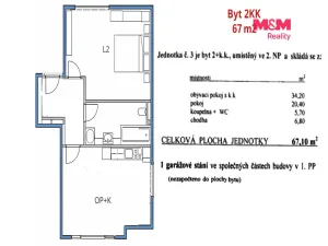 Prodej bytu 2+kk, Lovosice, Osvoboditelů, 67 m2