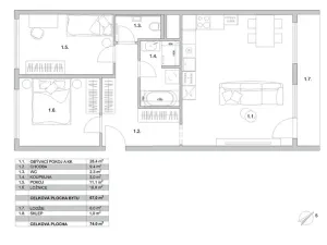 Prodej bytu 3+kk, Praha - Střížkov, Žandovská, 74 m2